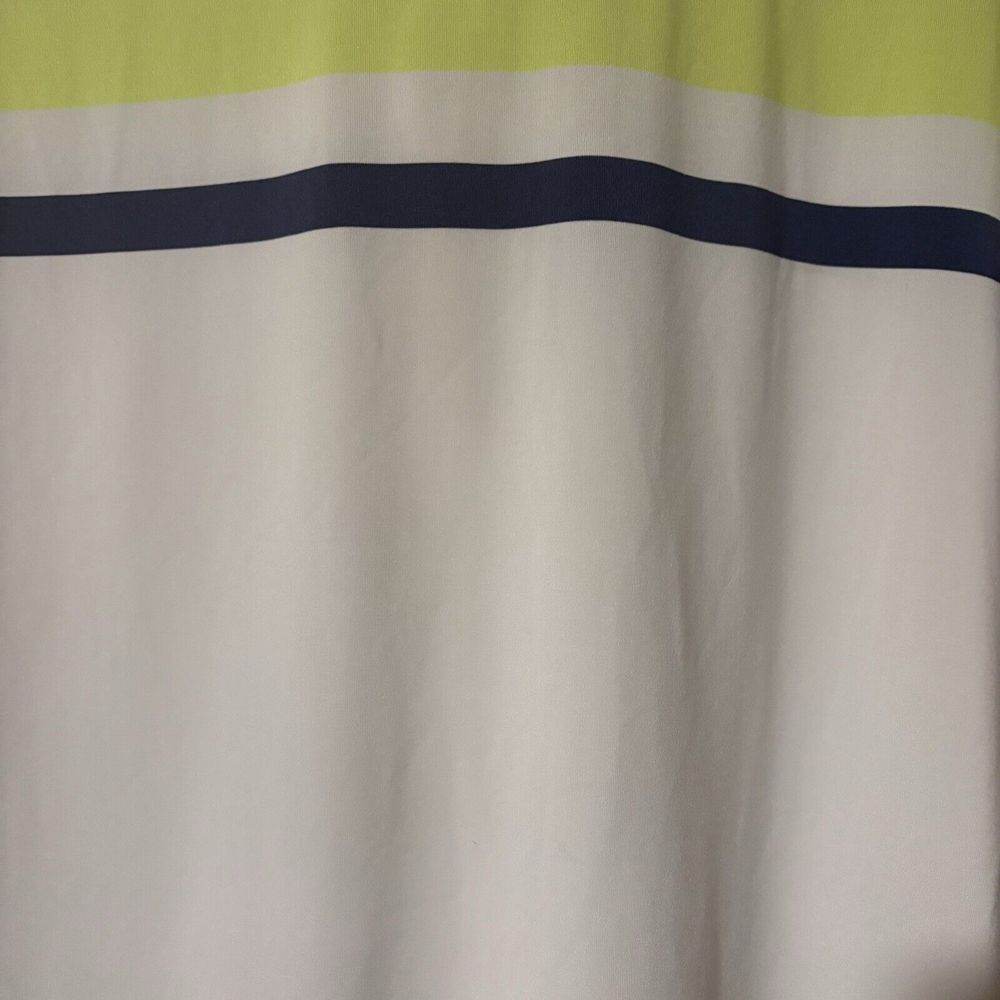 FootJoy FJ Lisle Self Collar Golf Polo Mens Sz M Citrus Green/Blue - Color block - Picture 7 of 12